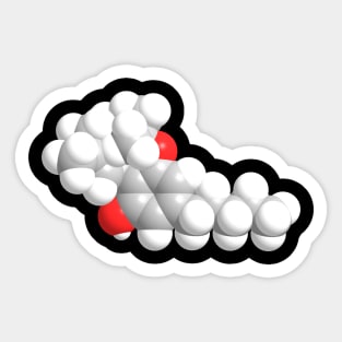 CBD Molecule Chemistry Sticker